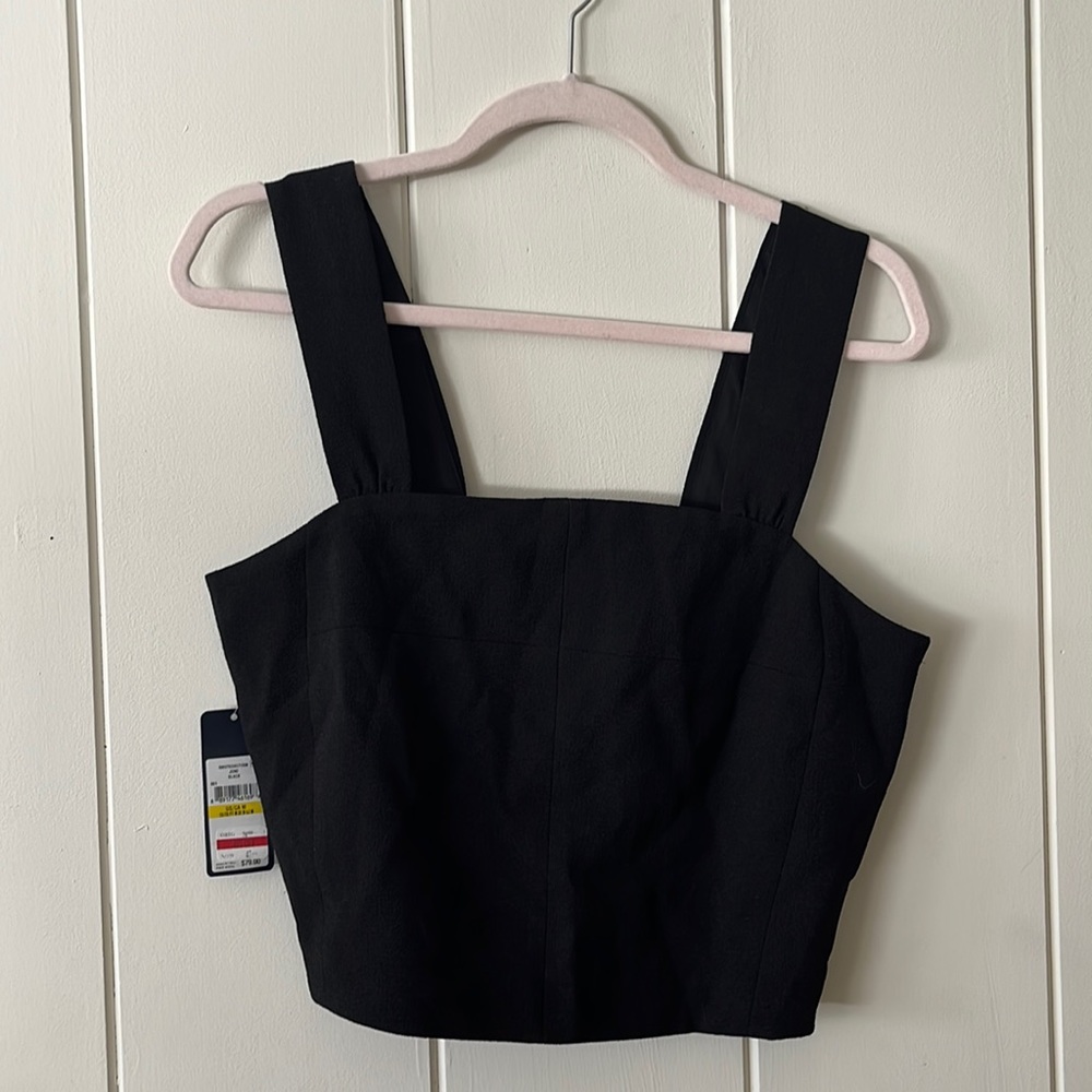 Rachel Roy Black Cropped Tank Top